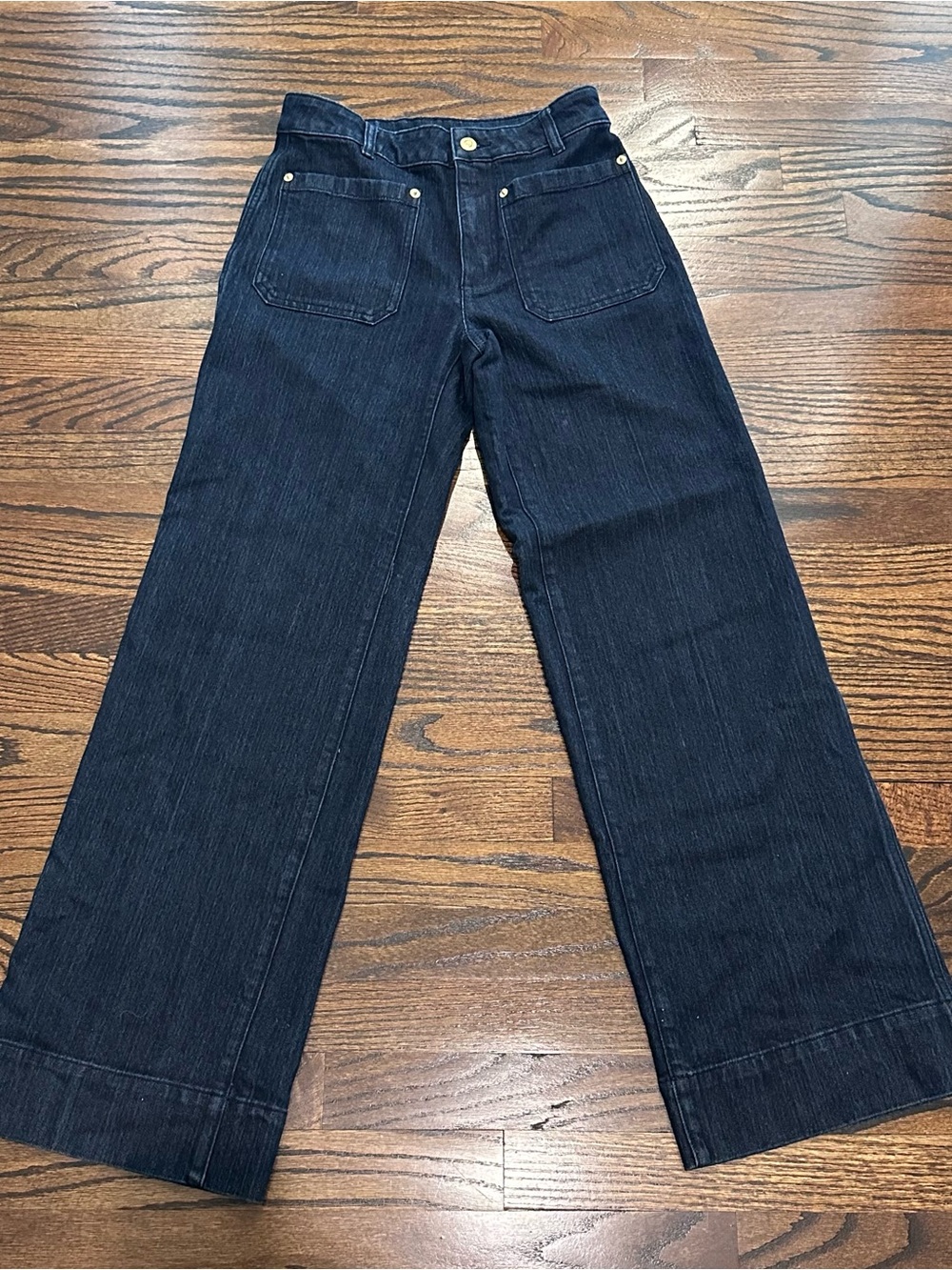 Michael Kors Wide Leg Patch Pocket Jeans